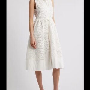 En Saison White Floral Midi Dress